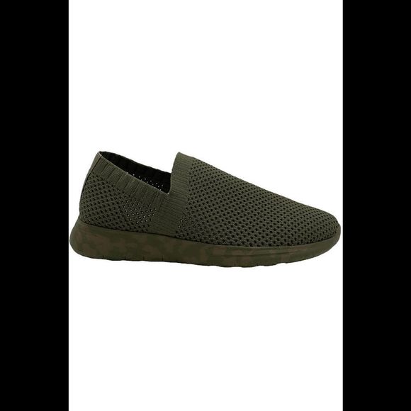 Johnston & Murphy Slip-On Knit Sneakers Abby Olive - Medium - Picture 1 of 5
